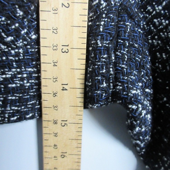 Maje Tweed Wide Leg Dress Pants Trousers Women 38 L Blue Cotton Boho Office 510 - Picture 9 of 11